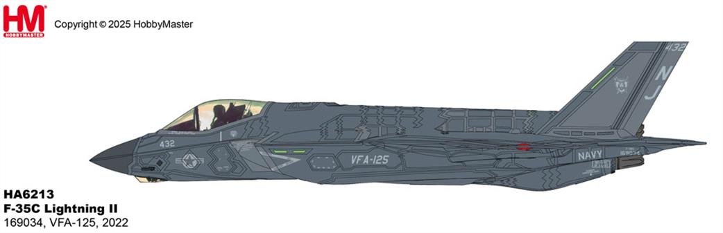 Hobby Master 1/72 HA6213 F-35C Lightning II VFA-125 US Navy Jet Fighter Model