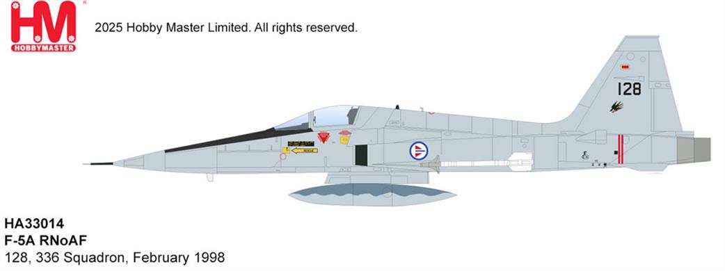 Hobby Master 1/72 HA33014 F-5A Freedom Fighter  RNoAF Diecast Jet Aircraft Model