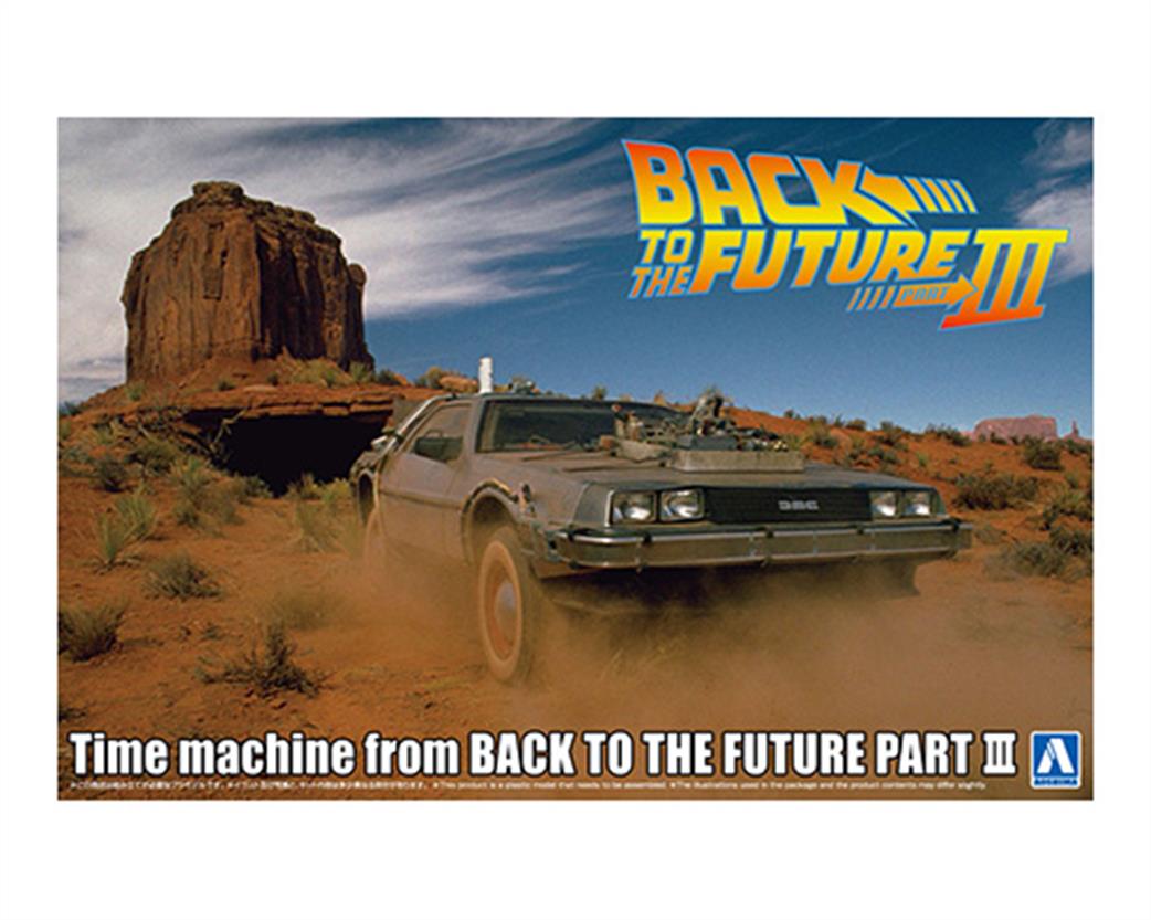 Aoshima 1/24 BT-03 Time Machine from Back to the Future Part III DeLorean Plastic kit