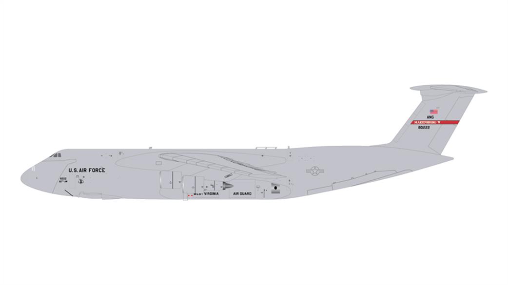Gemini Jets 1/200 G2AFO1427 USAF C-5A Galaxy Martinsburg West Virginia ANG Diecast Model