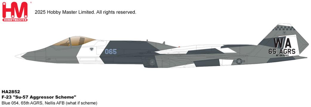 Hobby Master 1/72 HA2852 F-23 SU-57 Aggressor Scheme Diecast model Aircraft