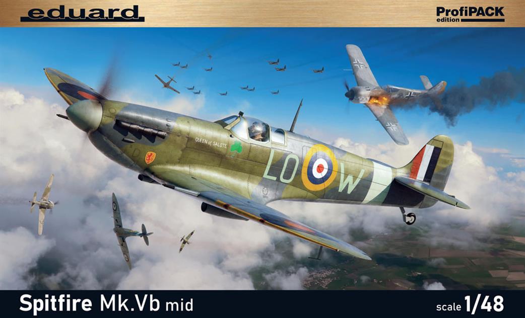 Eduard 1/48 82157 Spitfire Mk.VB Mid RAF WW2 Fighter Plastic Kit ProfipakCopy