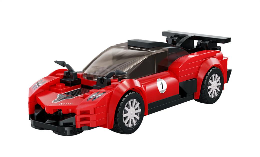 CaDa 1/32 C55059W Crimson Wing Racing Car - 158 pcs Block Model