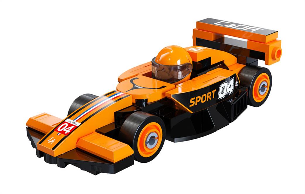 CaDa 1/50 C55103W Mini Orange Circuit Racing Car - 70 pcs