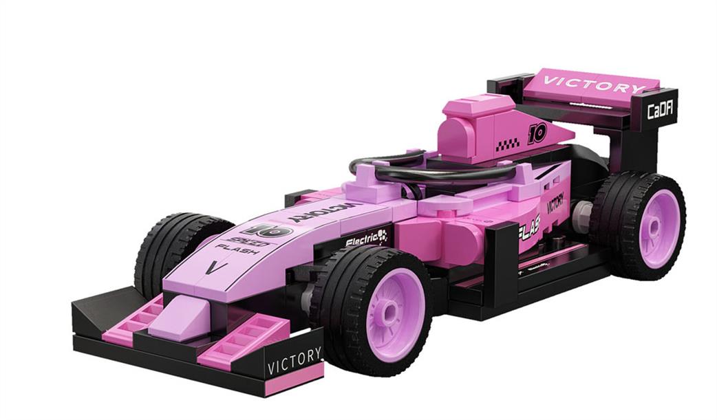 CaDa 1/50 C55104W Mini Pink Circuit Racing Car - 70 pcs