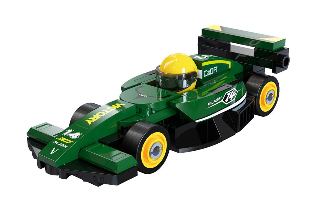 CaDa 1/48 C55105W Mini Green Circuit Racing Car - 70 pcs