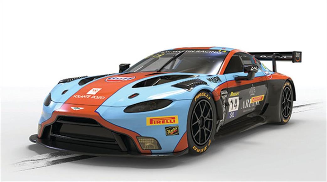 Scalextric 1/32 C4655 Aston Martin GT3 Vantage Bathurst 2025 Gulf Edition Slot Car Model