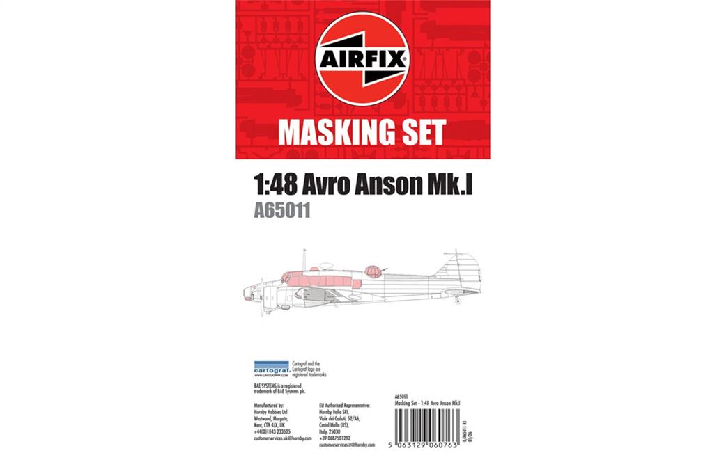 Airfix 1/48 A65011 Masking Set Avro Anson Mk.1