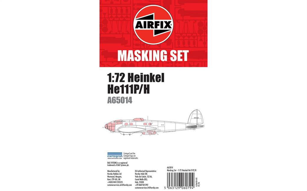 Airfix 1/72 A65014 Masking Set Heinkel He111P/H
