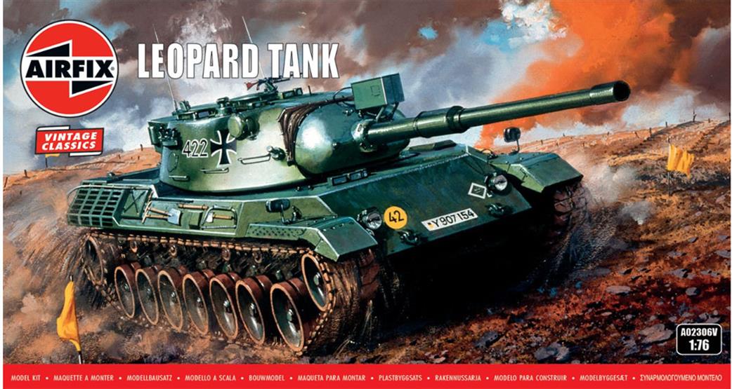 Airfix 1/72 A02306V Leopard Tank MBT Tank Vintage Classic Plastic Kit