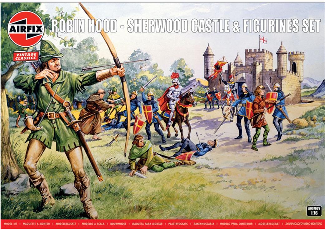 Airfix 1/72 A06702V Robin Hood Sherwood Castle & Figurines Set Vintage Classic Set