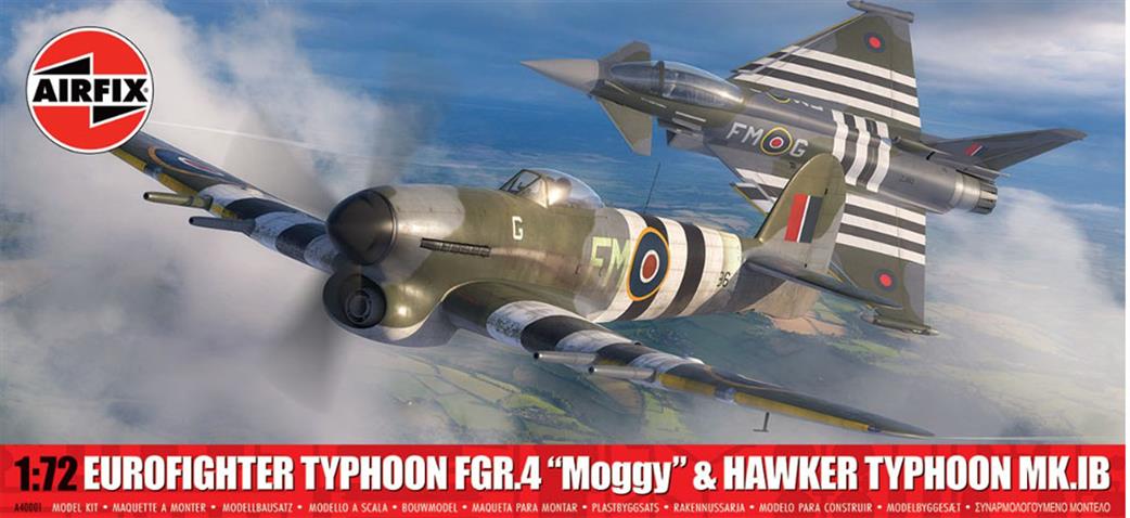Airfix 1/72 A40001 Eurofighter Typhoon FGR.4 Moggy  Hawker Typhoon Mk.Ib Twin Pack