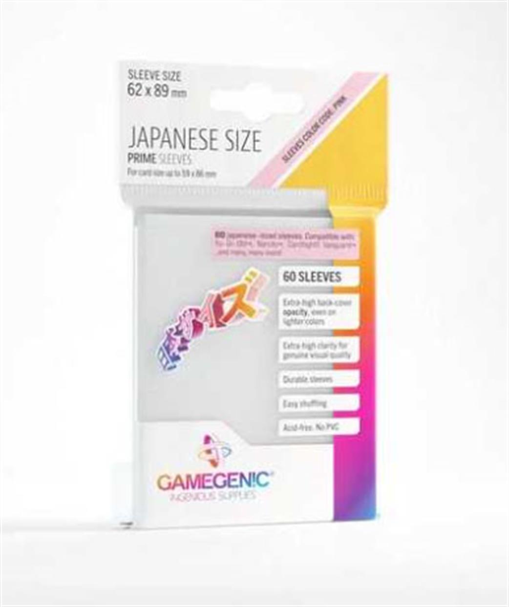 GameGenic  GGS10119ML 60 Small White Prime Deck Protectors