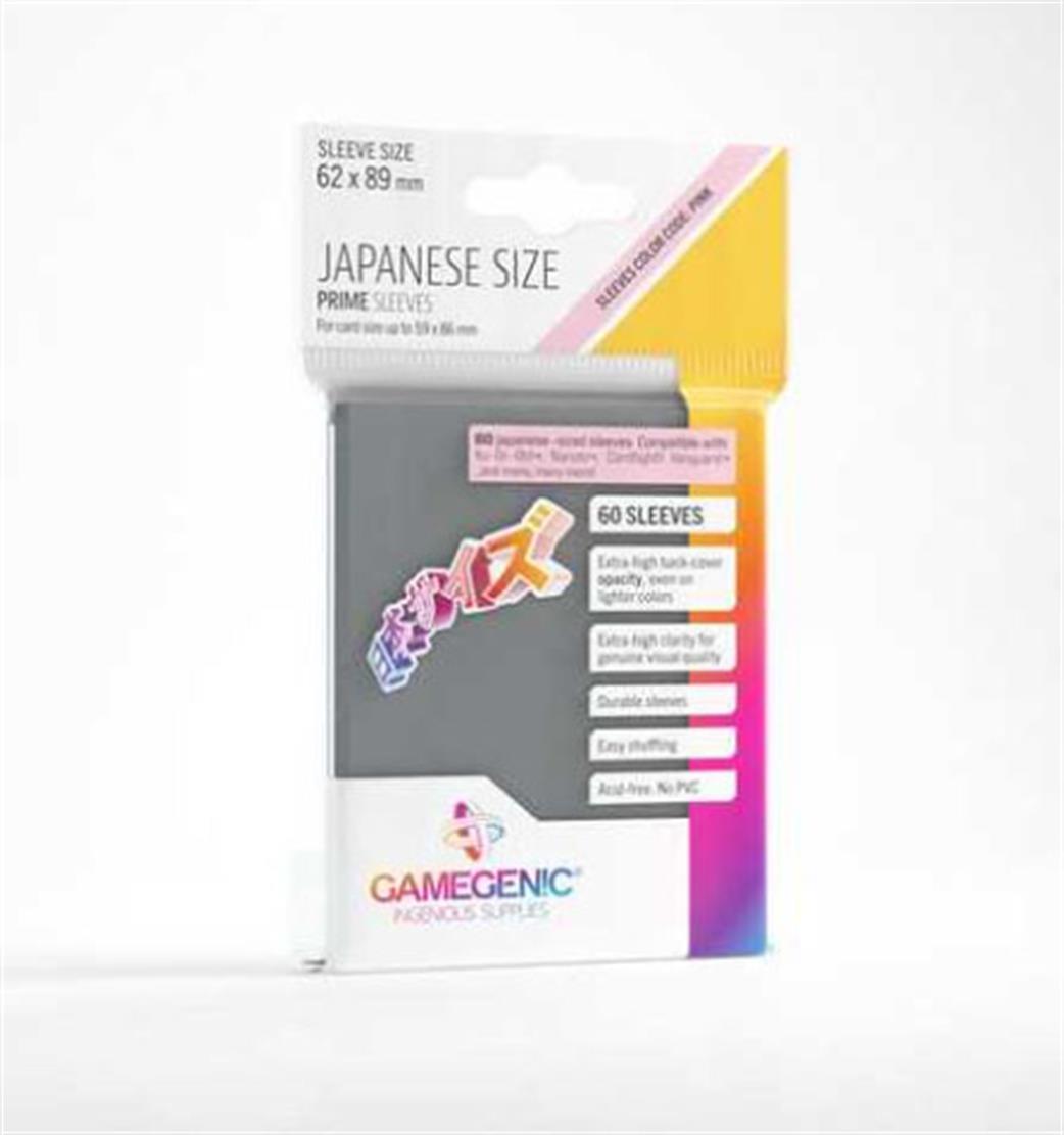 GameGenic  GGS10126ML 60 Small Dark Grey Prime Deck Protectors