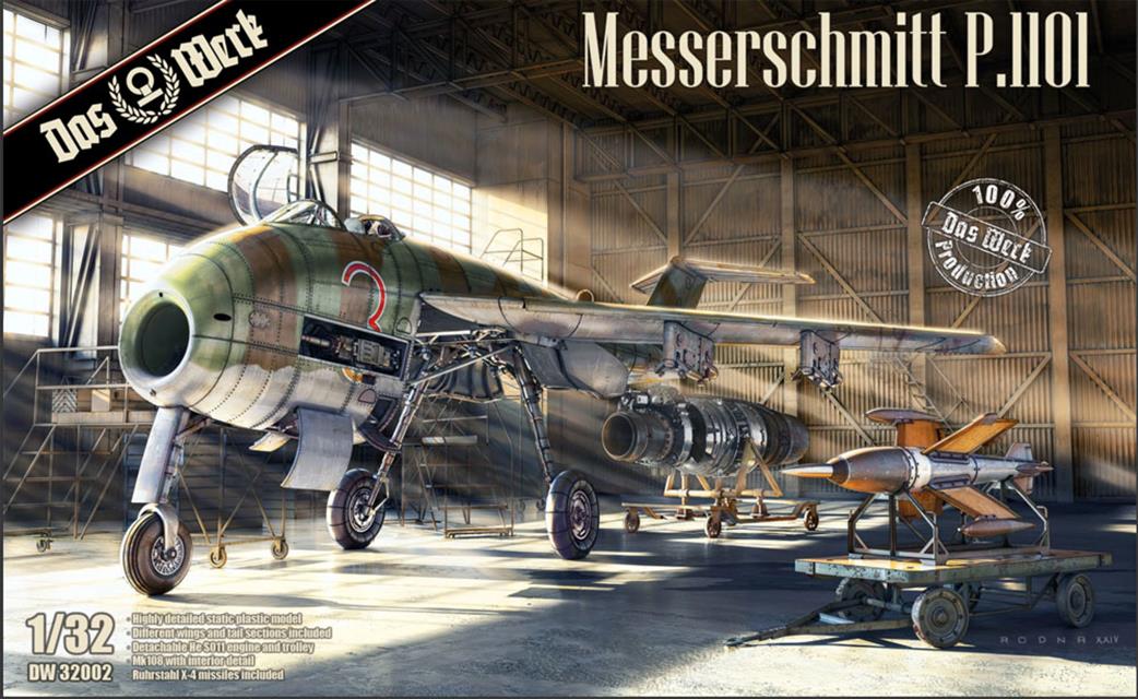Das Werk 1/32 32002 Me P.1101 German WW2 Jet Fighter Plastic Kit