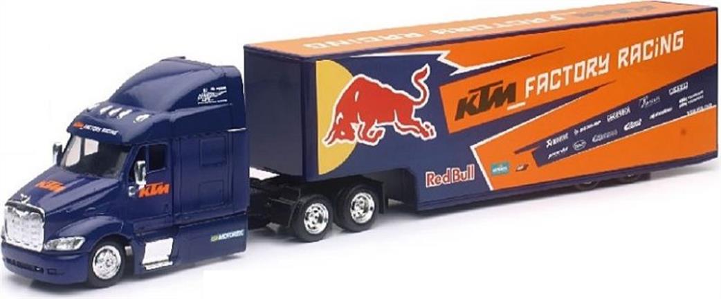 New Ray 1/43 15973 Peterbilt 387 Red Bull KTM Factory Team Truck 2017