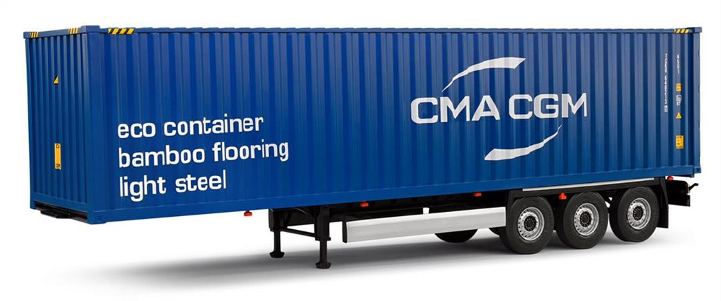 Solido 1/24 2400507 Container Trailer Blue 2024 Diecast Model