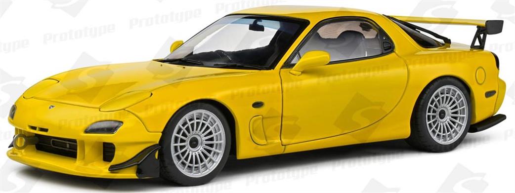 Solido 1/18 1810603 Mazda RX7 FD RS Streetfighter Yellow 1994 Diecast Model