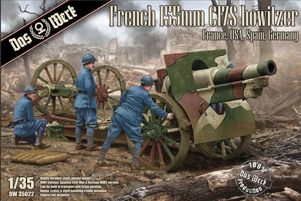 Das Werk 1/35 35022 French Schneider 155cm C17S Howitzer Plastic Kit