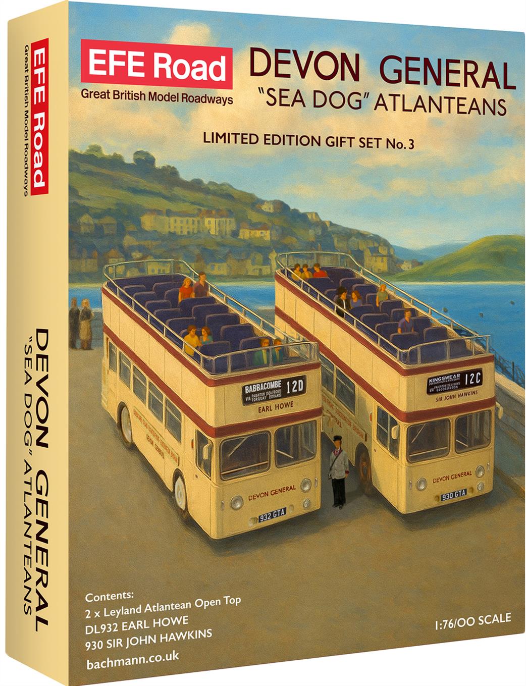 EFE 1/76 E99945 Leyland Atlantean Open Top Devon General Gift Set
