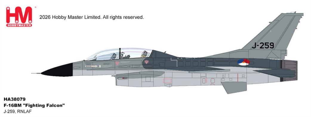 Hobby Master 1/72 HA38079 F-16B Fighting Falcon RNLAF