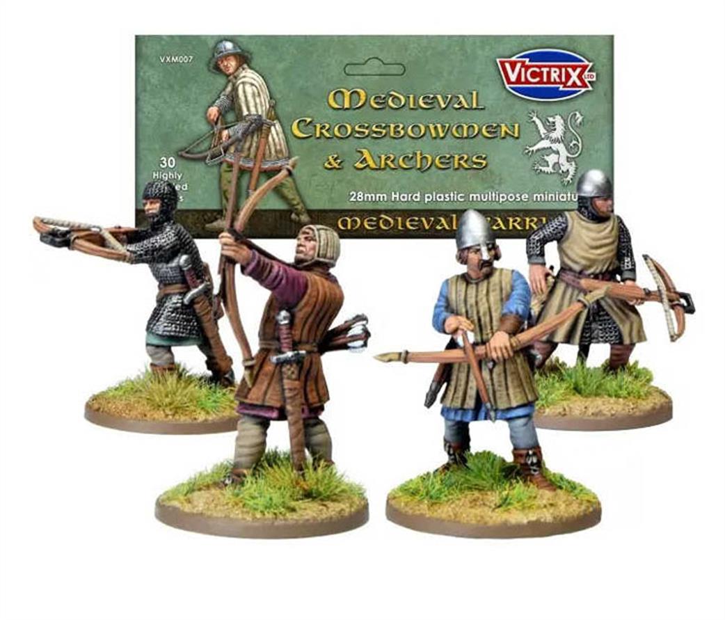 Victrix 28mm VXM007 Medieval Crossbowmen 30 Hard Plastic Models Ready To Assemble And Paint