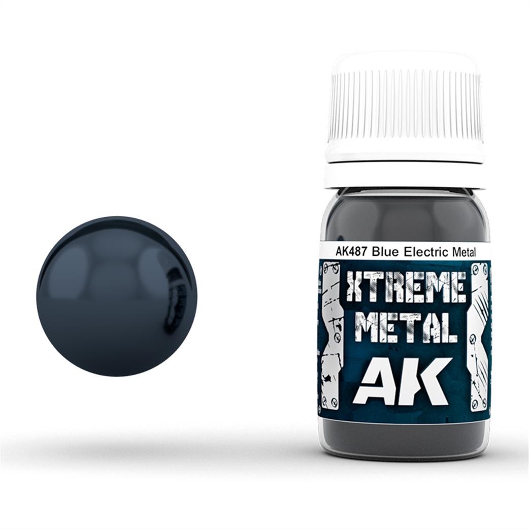 AK Interactive  AK487 Extreme Metal Metallic Blue paint 30ml bottle
