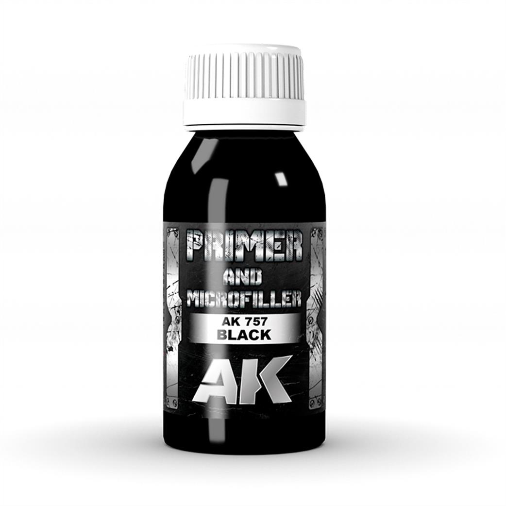 AK Interactive  AK757 Black Primer and Microfiller 100ml Bottle