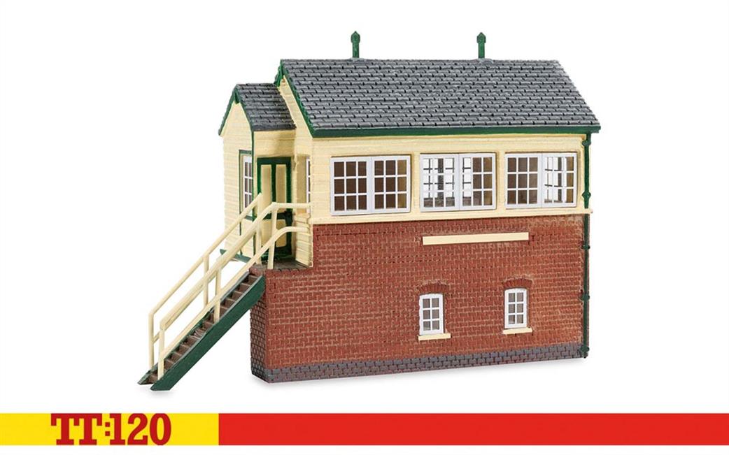 Hornby TT:120 TT9021 Signal Box Red Brick Collection Ready Painted Resin Building