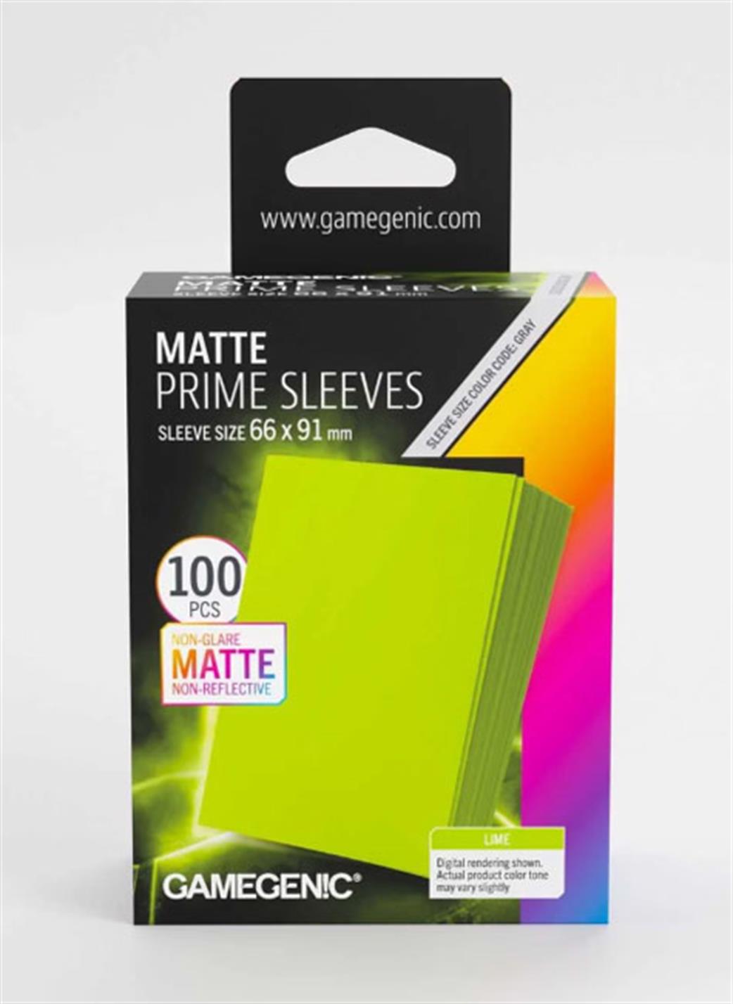 GameGenic GGS10157ML 100 Lime Matte Prime Deck Protectors
