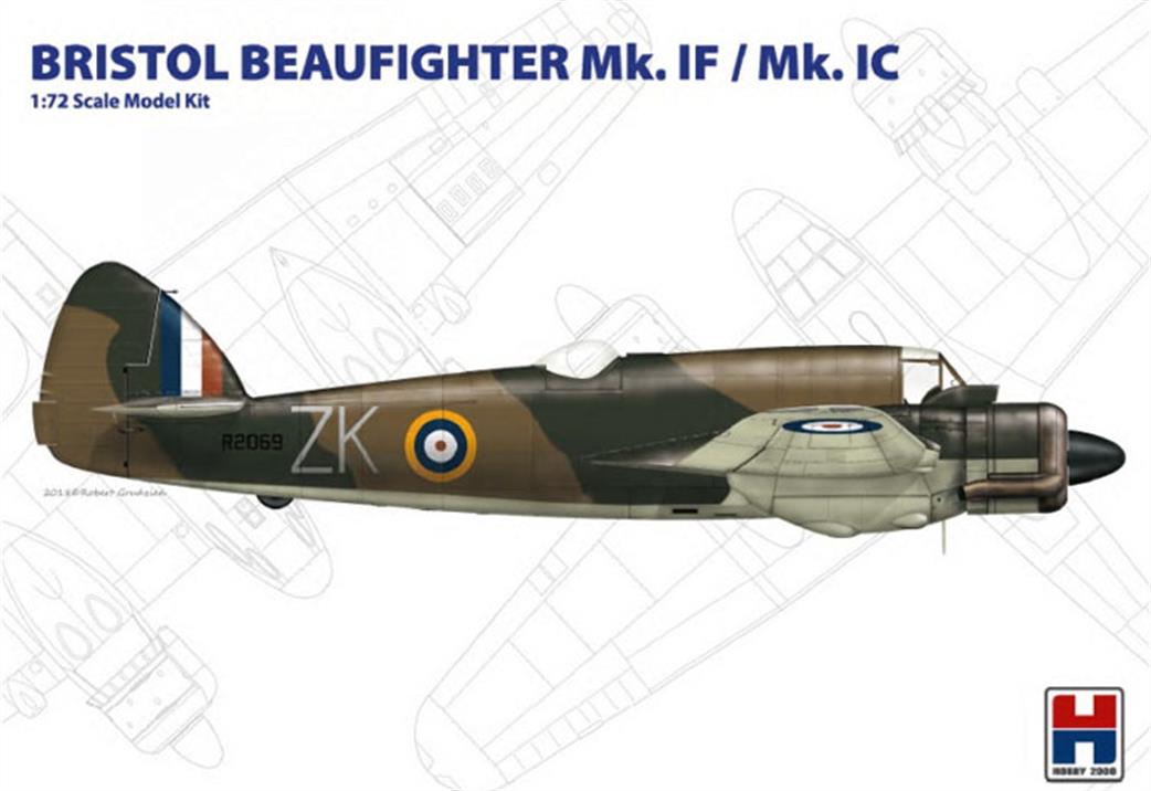 Hobby 2000 1/72 72002 Bristol Beaufighter MK.1F Mk.1C Plastic Kit