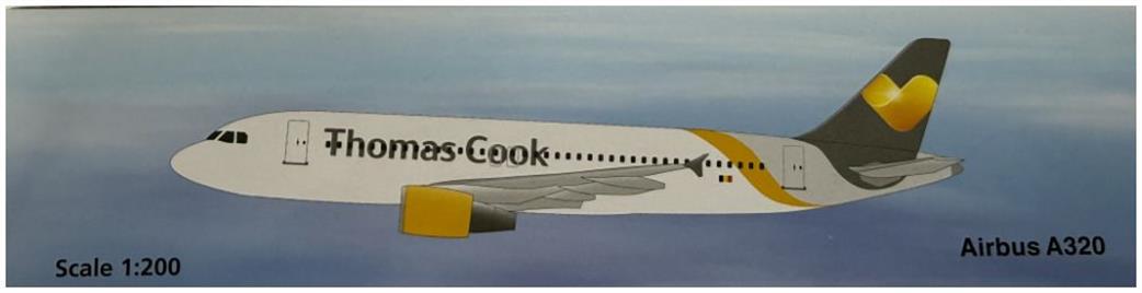 PPC Models  PP-TCOOKA321Belgium Thomas Cook Airbus A320 Belgium Livery Aircraft Model