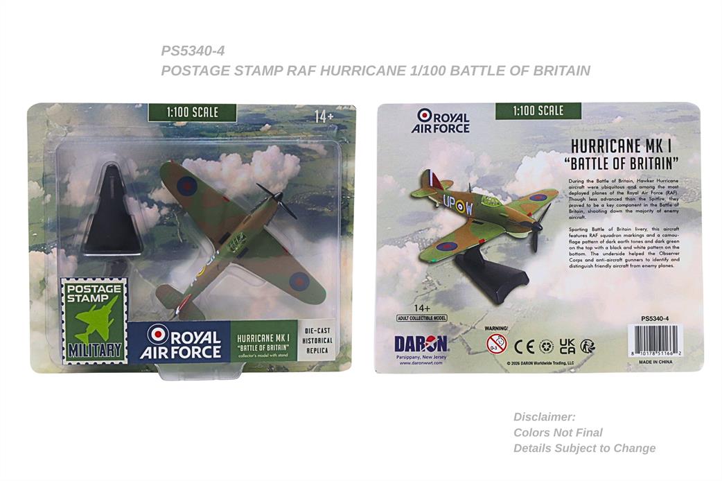 Daron  PS5340-4 RAF Hurricane Battle of Britain Model