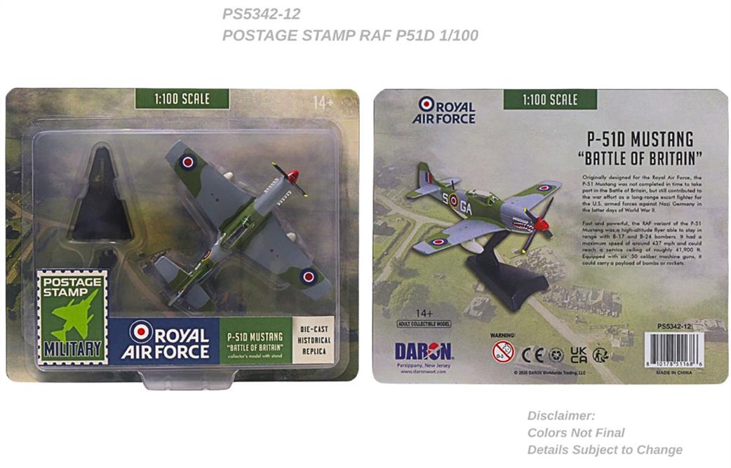 Daron  PS5342-12 RAF RP-51D Mustang Model