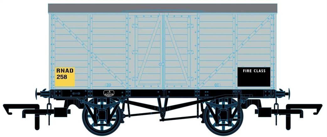 Oxford Rail OO OR76GEGV005 GER 10T Covered Van RNAD 258
