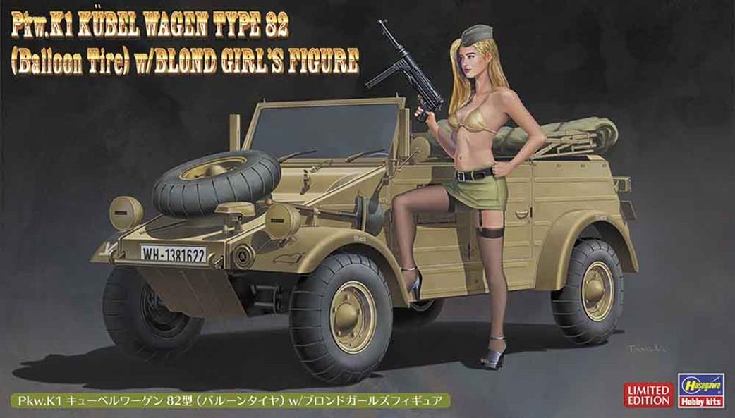 Hasegawa 1/24 HSP473 Kubelwagen Type82 w/Figure Limited Edition Model Kit