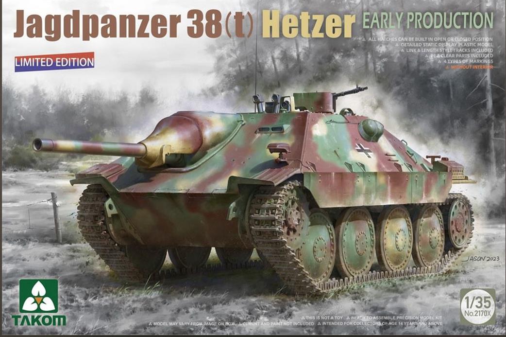 Takom 1/35 02170 German WW2 JagdPanzer 38t Hetzer Early Production