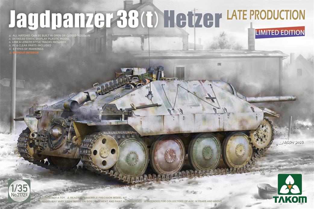 Takom 1/35 02171X German WW2 JagdPanzer 38t Hetzer Mid Production