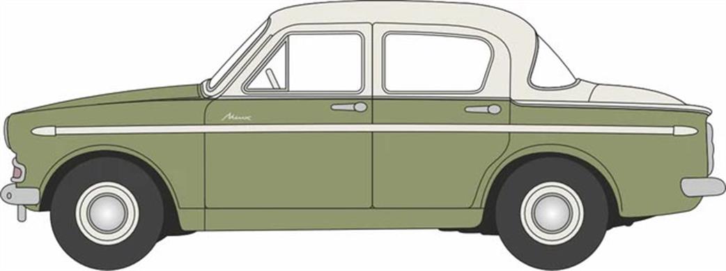 Oxford Diecast 1/76 76HM003 Hillman Minx Series IIIA Apple Green/Foam White