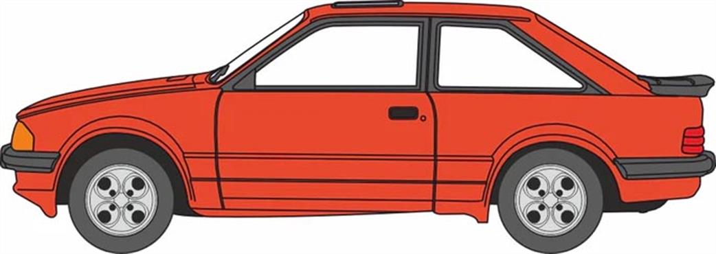 Oxford Diecast 1/76 76XR009 Ford Escort XR3i Sunburst Red