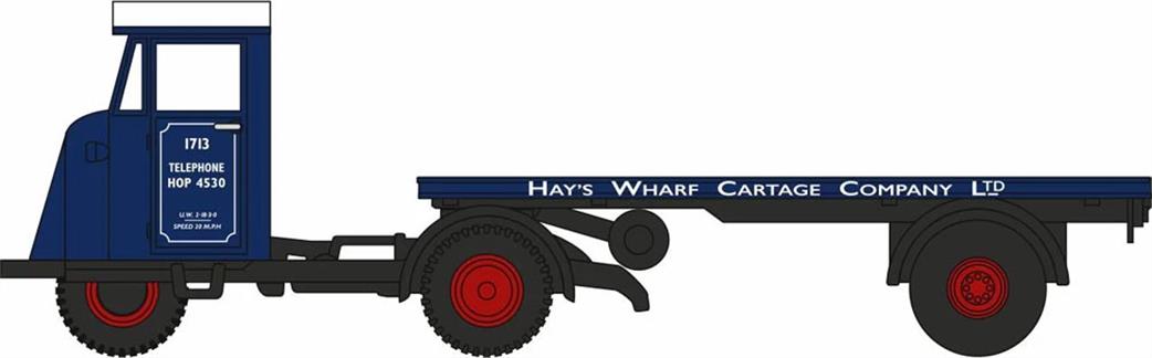 Oxford Diecast 1/76 76MH021 Scammell Mechanical Horse Flatbed Hays Wharf Cartage Co. Ltd