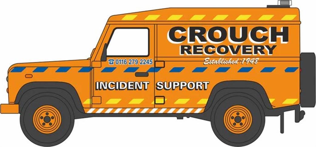 Oxford Diecast 1/76 76DEF021 Land Rover Defender LWB St. Wagon Crouch Recovery