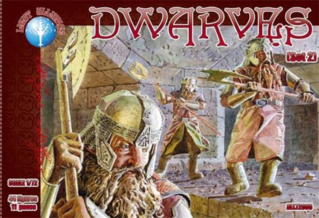 Dark Alliance 1/72 008 Dwarfs Set 2 44 piece plastic Figure Set