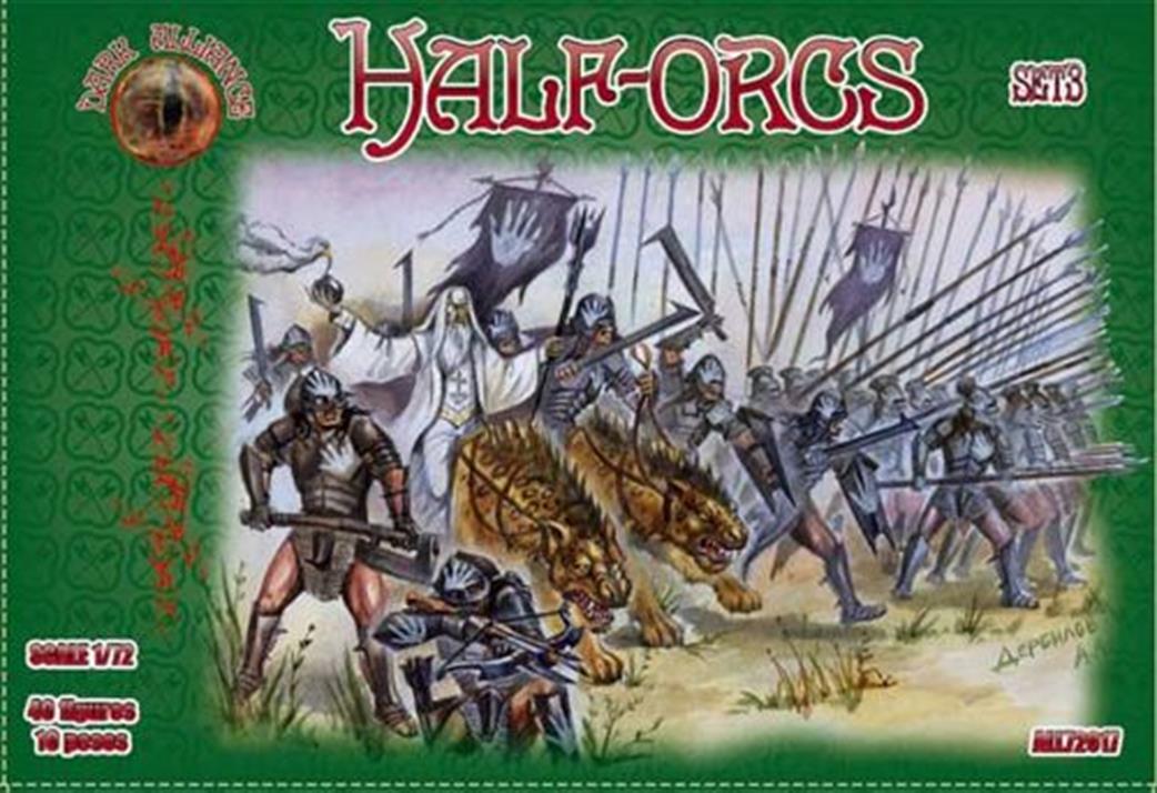 Dark Alliance 1/72 017 Half Orcs Set 3 Pikeman 40 piece plastic Figure Set