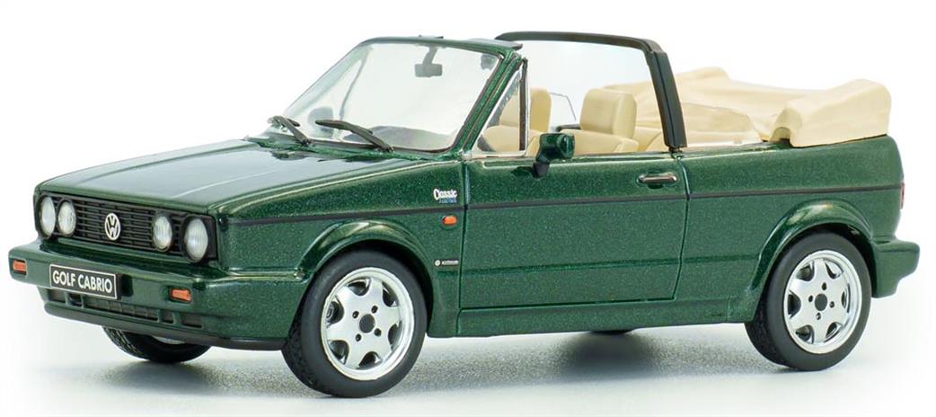Solido 1/43 4315803 VW Golf Cabrio Classic Line Classic Green 1992 Diecast Model