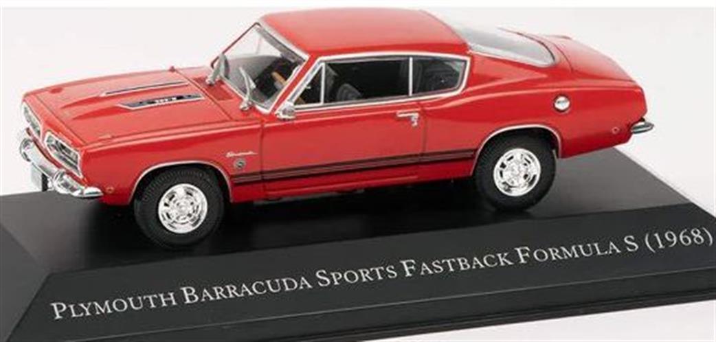 MAG 1/43 MAG PP16 Plymouth Barracuda Sports Fastback Red 1968 Diecast Model