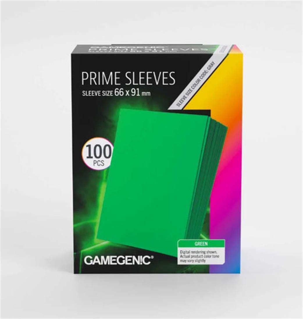 GameGenic GGS10139ML 100 Green Prime Deck Protectors
