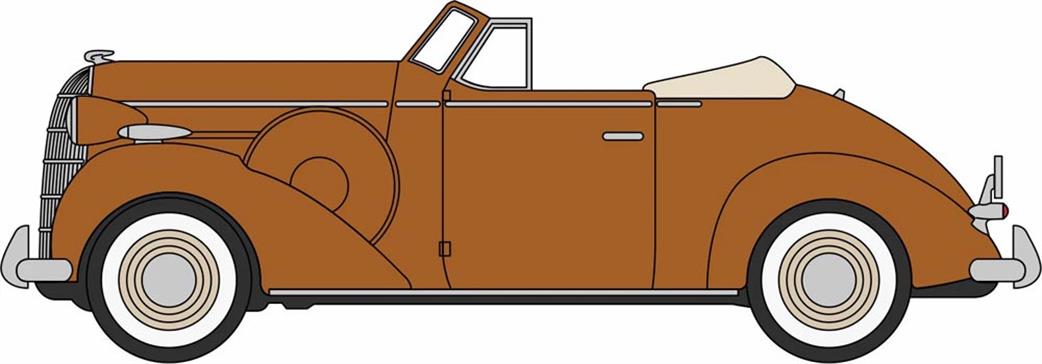 Oxford Diecast 1/87 87BS36007 1936 Buick Special Convertible Coupe Bengal Brown Metallic