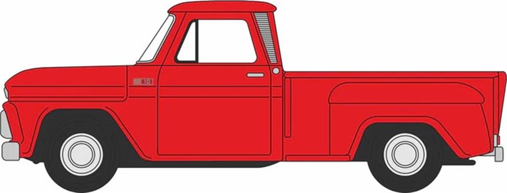 Oxford Diecast 1/87 87CP65009 1965 Chevrolet Stepside Pick Up Red