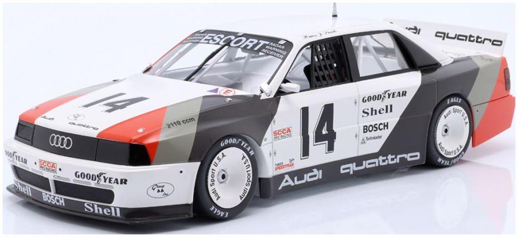 IXO 1/18 W1801401 Audi 200 Quattro #14 Winner Cleveland Trans Am 1988 H.J. Stuck Diecast Model